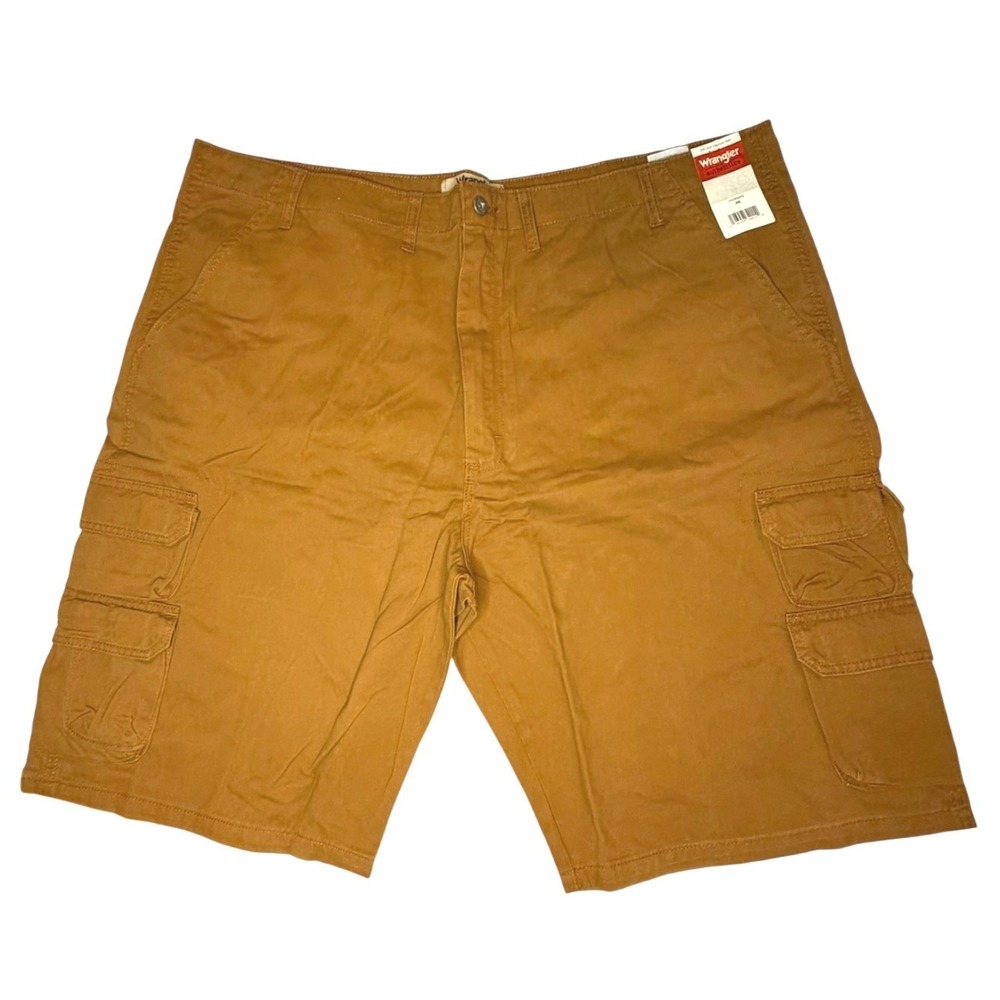 NWT Wrangler Authentics Men's Cargo Shorts 46 Brown Twill Work Utility 112353276